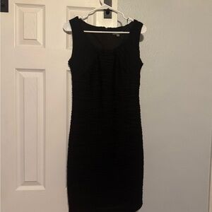 Roz & Ali Black Textured Mini Dress